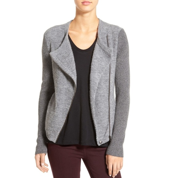 Caslon Sweaters - caslon ∙ mixed knit moto sweater Caslon Sweaters - caslon ∙ mixed knit moto sweater